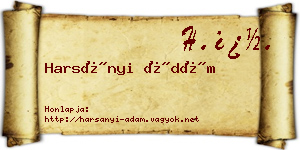 Harsányi Ádám névjegykártya